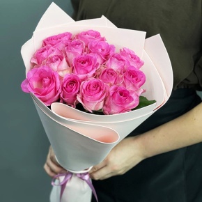 Букет "Лиза" из 15 розовых роз (50 см) в Балашихе