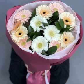 Букет из 13 белых гербер микс в Балашихе