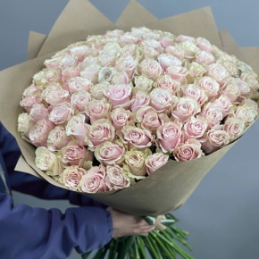 Букет из 101 розы Пинк Мондиаль Эквадор (60 см) в Балашихе