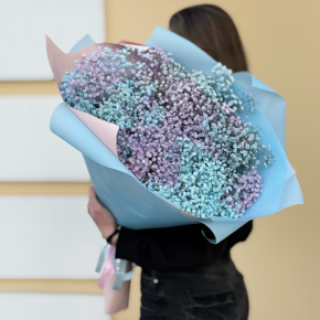 Букет "Радуга" из 15 гипсофил в Балашихе