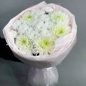 Букет из микса белых хризантем Магнум в Балашихе