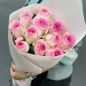 Букет из 11 пионовидных роз Эквадор (60см) в Балашихе