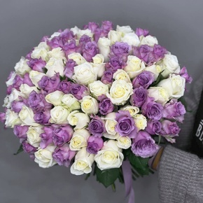 Букет "Фиолетовый микс" из 101 розы (40 см) в Балашихе