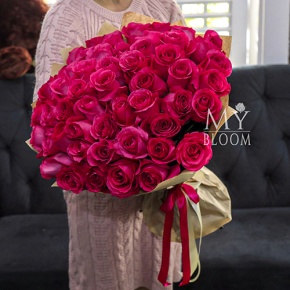 Букет 51 роза Эквадор Пинк Флоид (60 см) в Балашихе