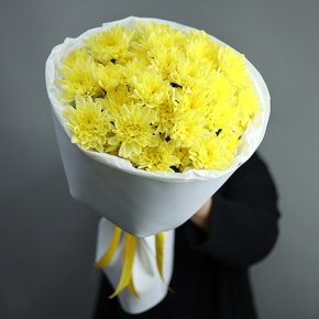 Букет "Солнечный" из 7 кустовых хризантем в Балашихе