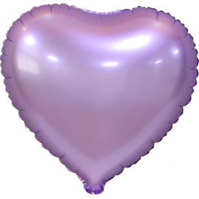 Сердце сиреневое фольгированный шар с гелием (45 см) в Балашихе