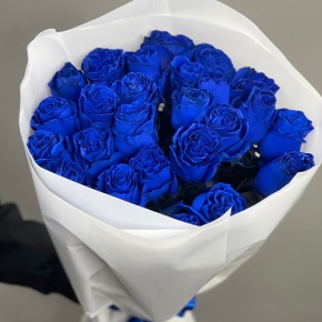 25 синих роз Эквадор (60 см) в Балашихе