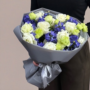 Букет из ароматных гиацинтов и эустом в Балашихе