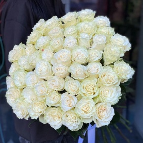 Букет из 51 розы Эквадор Мондиаль под ленту (80 см) в Балашихе