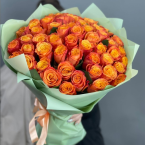 Букет из 71 огненной розы (40 см) в Балашихе