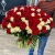 Букет 151 роза красный и белый микс (60 см) в Балашихе