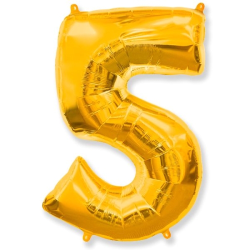 Шар гелиевый цифра 5 (40х102 см) в Балашихе