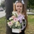 Композиция с георгинами на 1 сентября в белом ящике в Балашихе