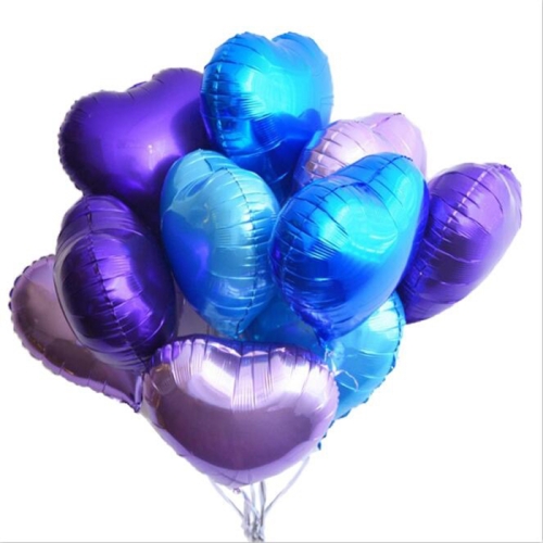 Сердце голубое фольгированный шар с гелием (45 см) в Балашихе