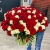 Букет 151 роза красный и белый микс (60 см) в Балашихе